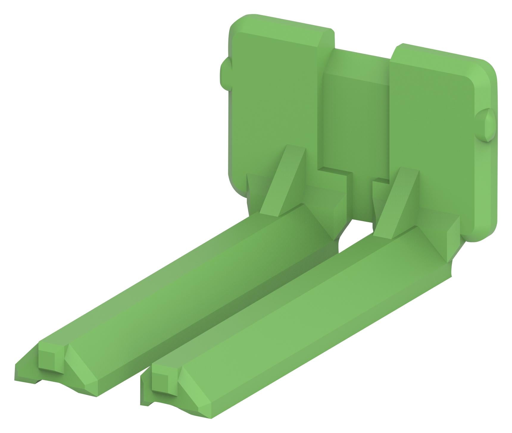 967632-1 RETAINER CLIP, PBT GF, GREEN AMP - TE CONNECTIVITY