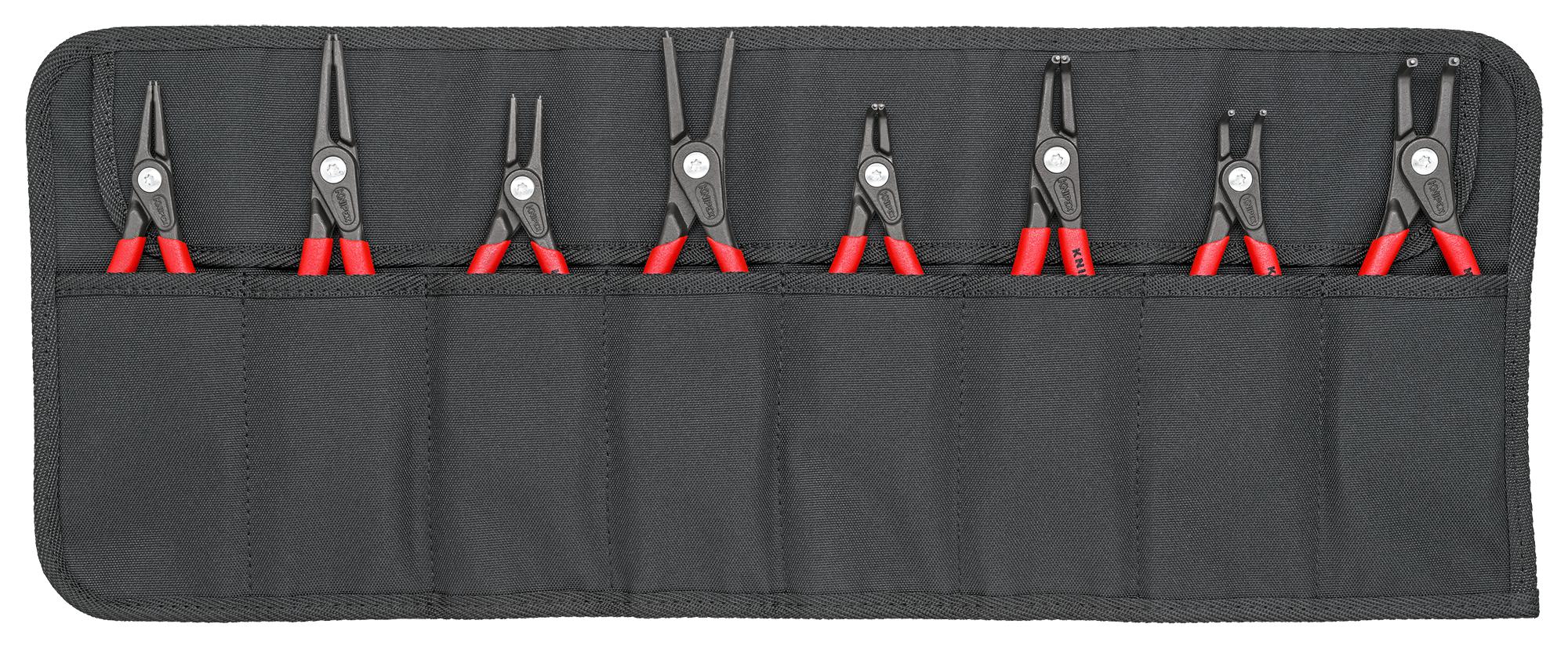 00 19 58 V02 PRECISION CIRCLIP PLIER SET, 8 PIECE KNIPEX