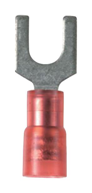 PMNF1-3F-C TERMINAL, FORK TONGUE, M3, 18AWG, RED PANDUIT