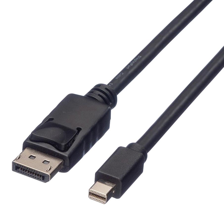 11.04.5635 AUDIO CABLE, DP-MINI DP PLUG, 2M, BLACK ROLINE