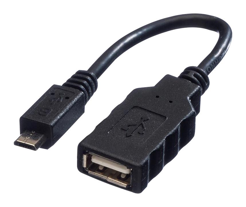 11.02.8311 USB CABLE, A RCPT-MICRO B PLUG, 0.15M ROLINE