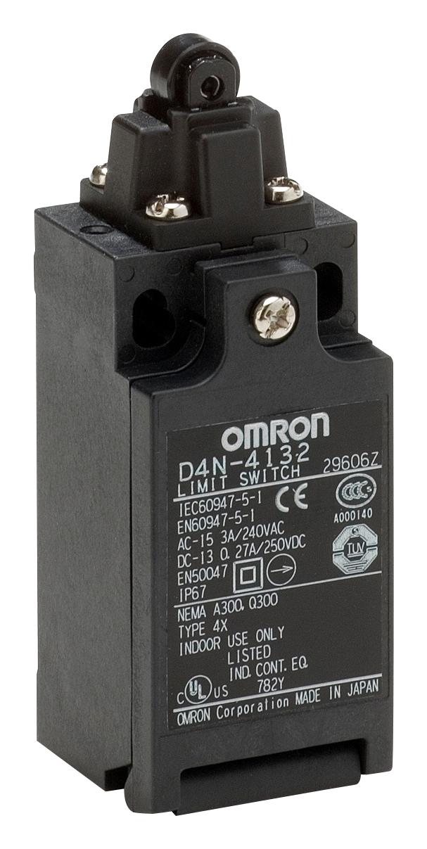 D4N4132 LIMIT SWITCH, SPST-NC/NO, 240VAC, 3A OMRON