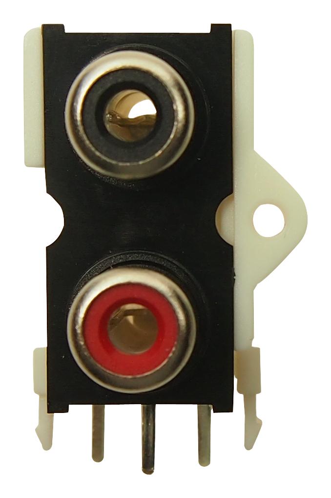 FC684052 RCA CONNECTOR, DUAL JACK, 8.3MM, BLK/RED CLIFF ELECTRONIC COMPONENTS