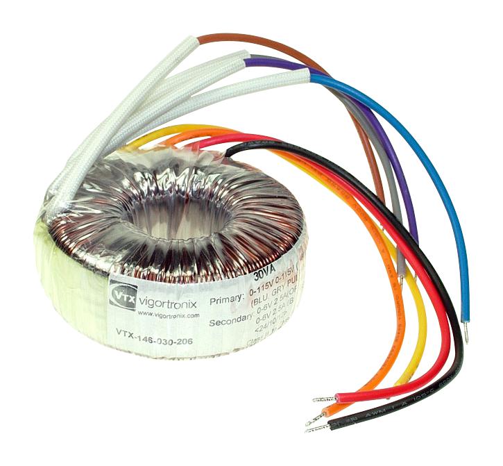 VTX-146-015-215 15VA TOROIDAL TRANSFORMER 2X15V VIGORTRONIX