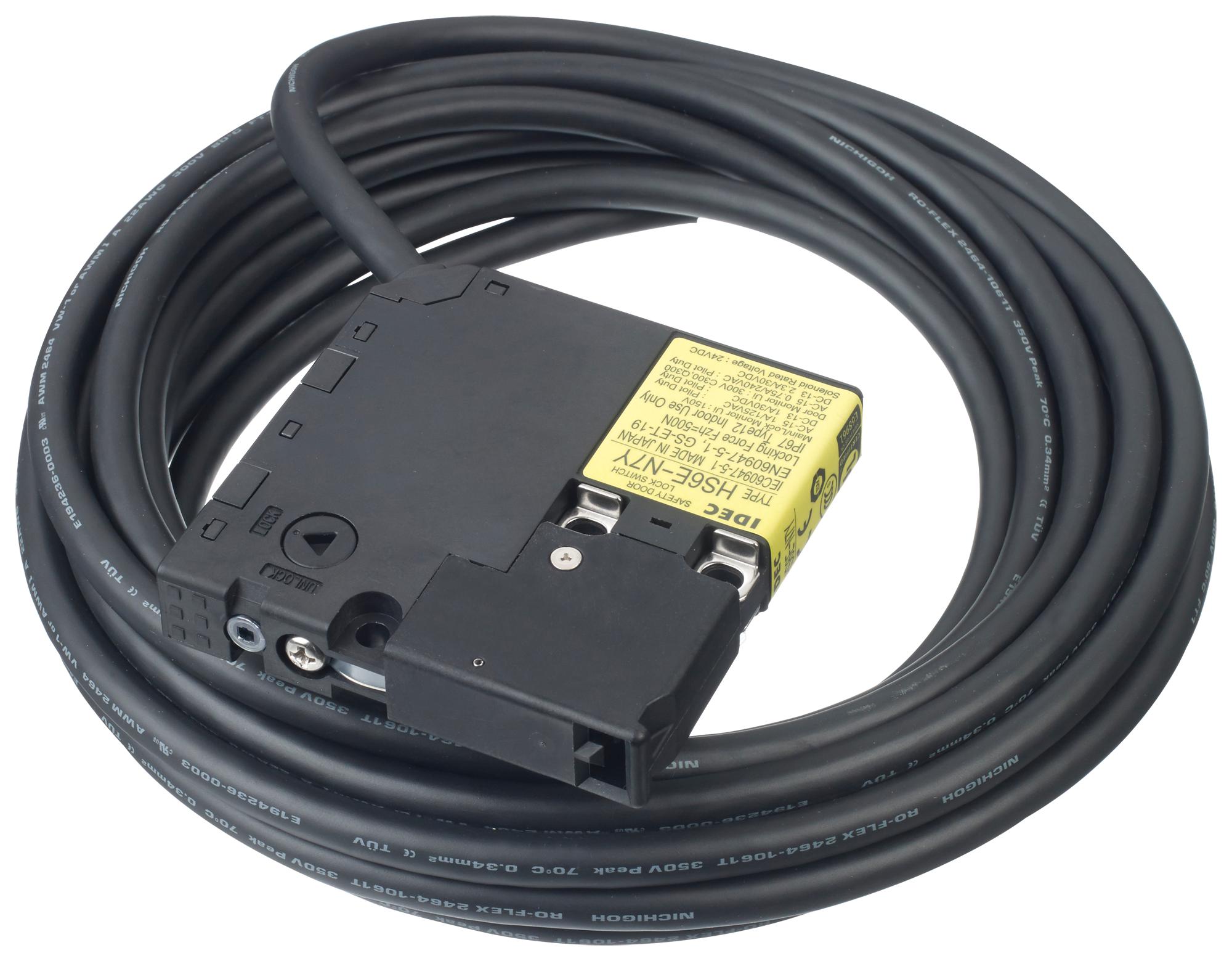 HS6E-N7Y4B05-G SAFETY SW, 3PST-NC, DPST-NO, 2.5A, 250V IDEC