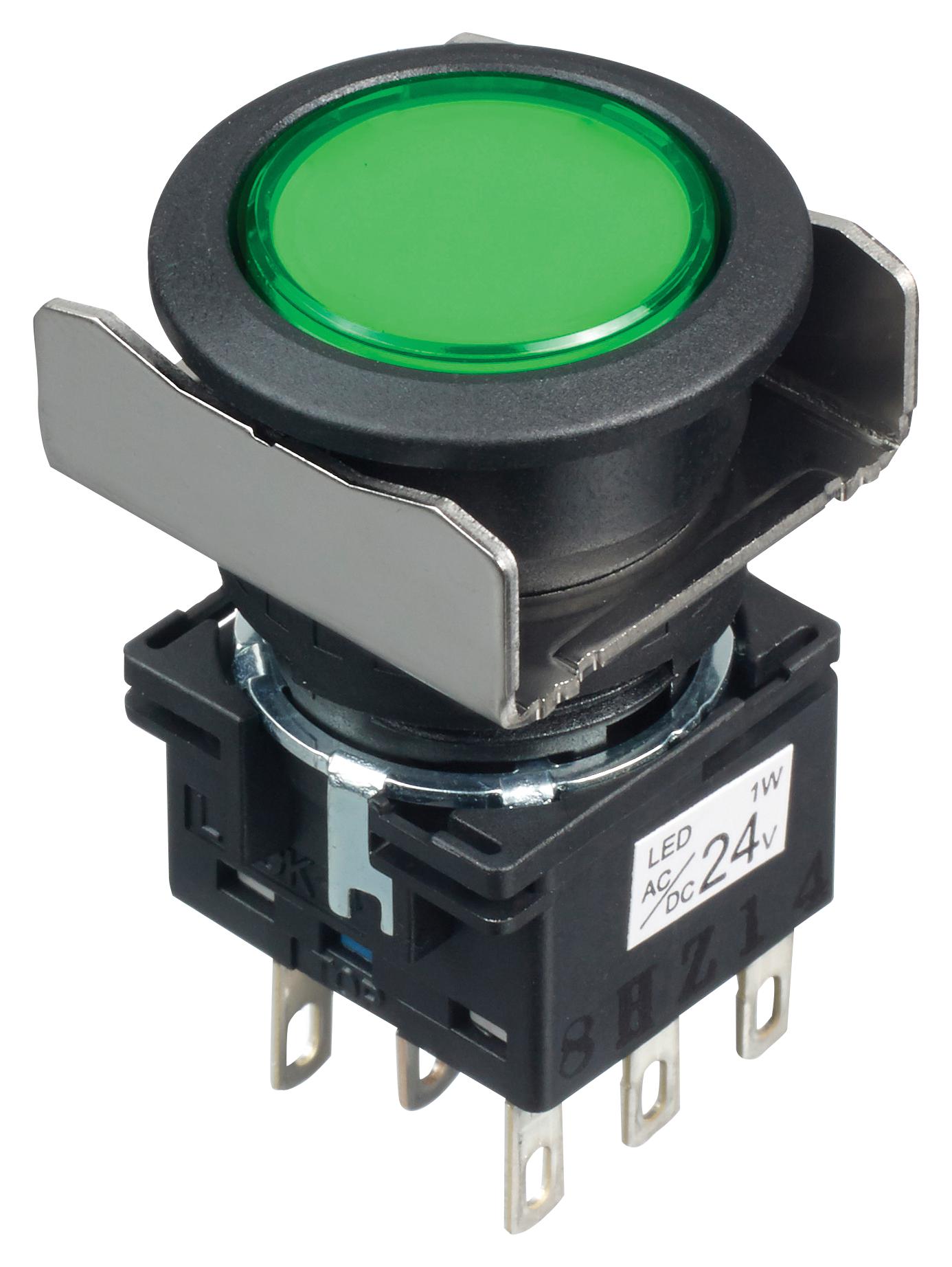 LB6L-M1T64G PB SWITCH, ILLUM, DPDT, 24VAC/DC, GREEN IDEC