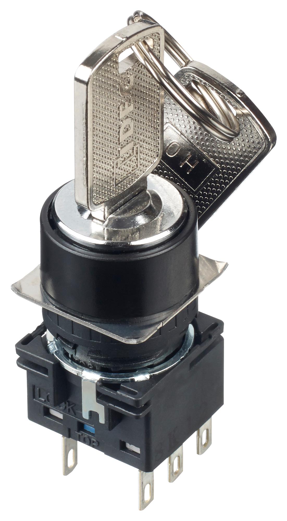 LB1K-3ST6A KEYLOCK SWITCH, DPDT, 3 POS, 5A, 250VAC IDEC