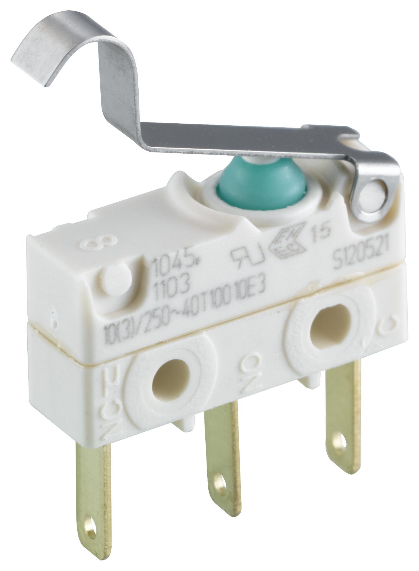 01045.6502-00 MICROSWITCH, LEVER, SPDT, 6A, 250V, QC MARQUARDT