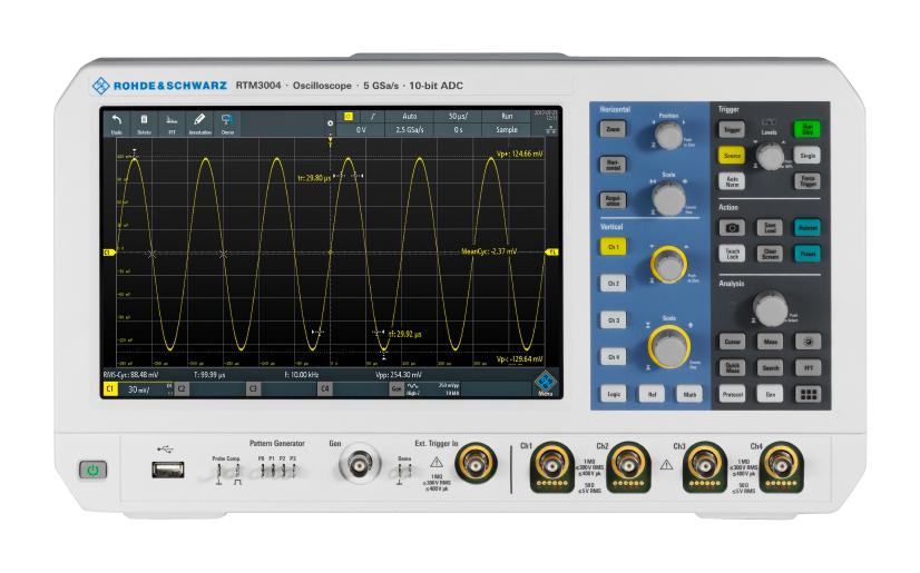RTM3004 + RTM-B1 (RTM3K-04M) DIGITAL OSC, MSO, 100MHZ, 4+16 CH, 3YEAR ROHDE & SCHWARZ