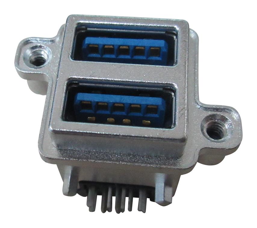 MUSBR-4193-M0 SEALED USB, 3.0 TYPE A, RCPT, 2PORT AMPHENOL ICC