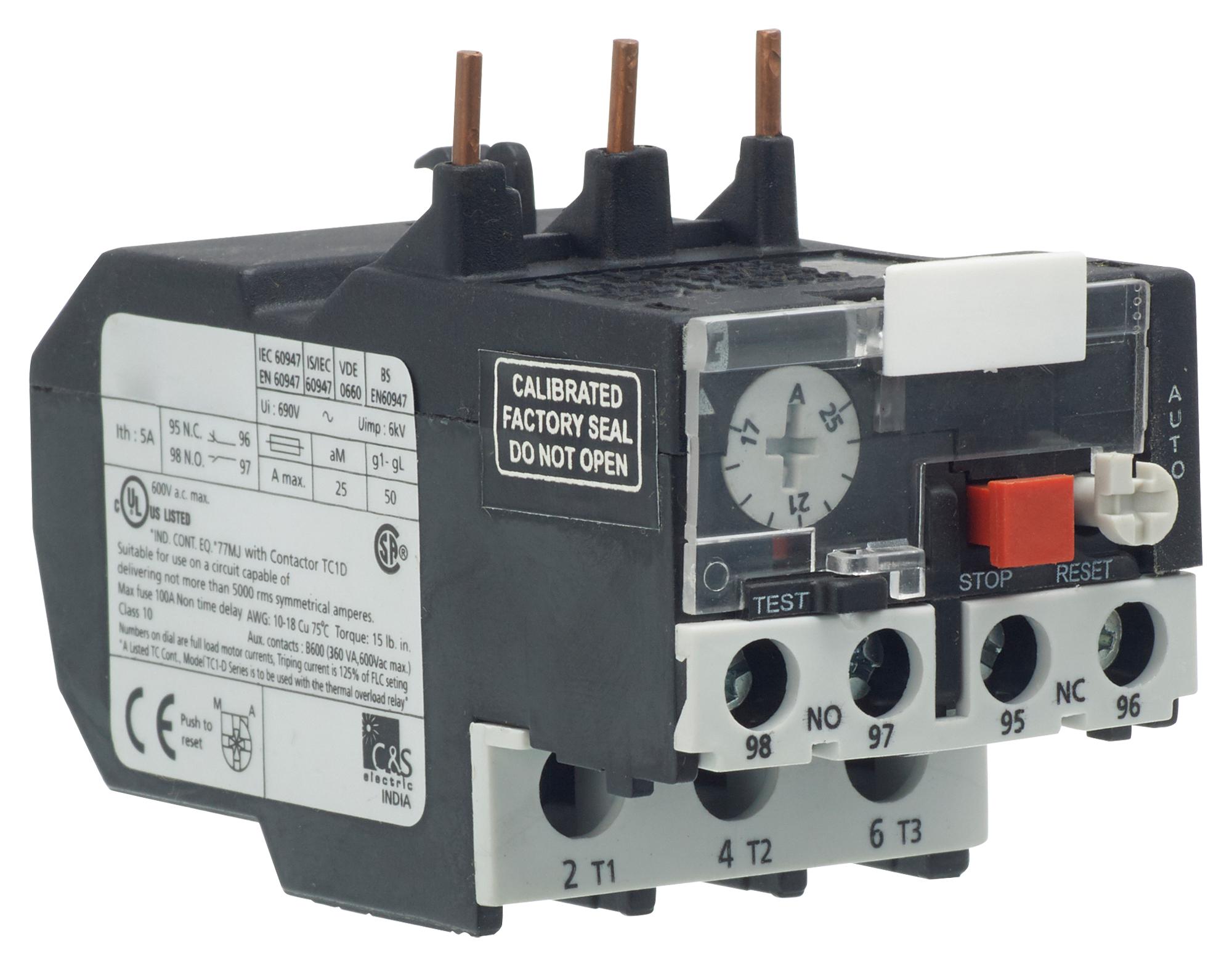 MCTR2-D18321 THERMAL OVERLOAD RELAY, 12-18A MULTICOMP