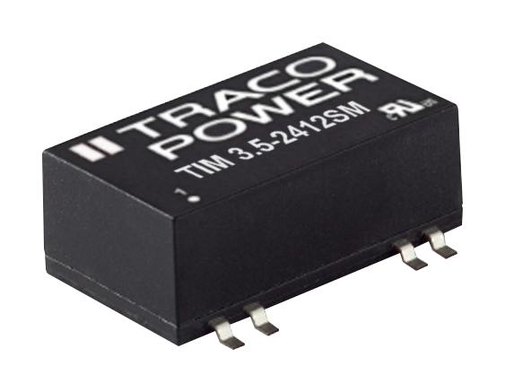 TIM 3.5-2422SM DC-DC CONVERTER, 2 O/P, 3.5W TRACO POWER