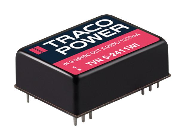 TVN 5-2412WI DC-DC CONVERTER, 12V, 0.416A TRACO POWER