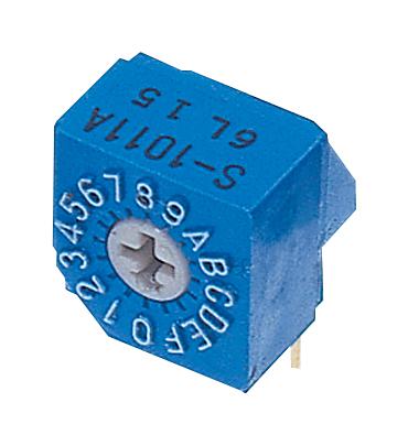 S-1011A ROTARY CODE SW, 16POS, HEX, 0.1A, 5V NIDEC COPAL ELECTRONICS