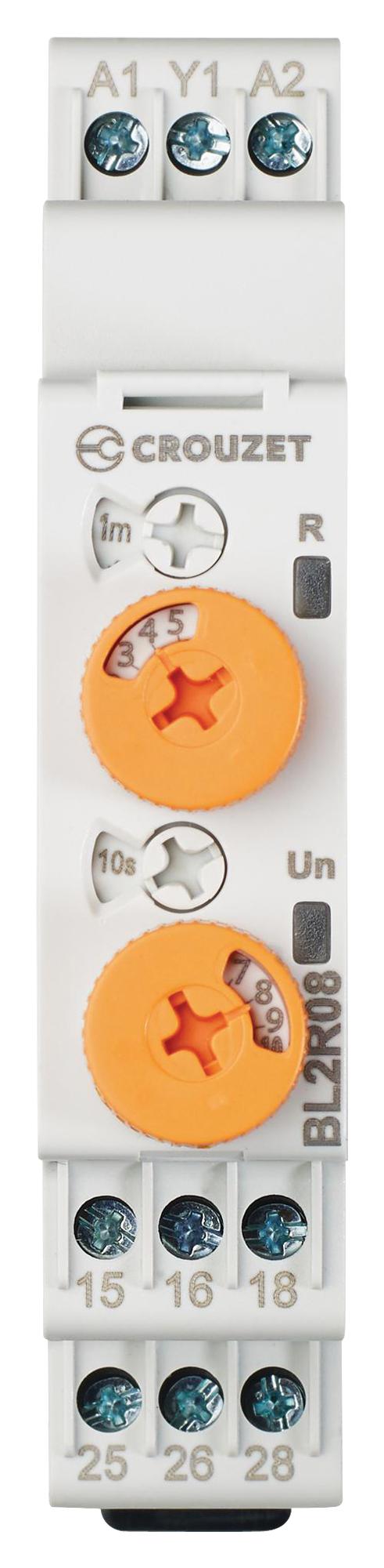 BL2R08MV1 TIME DELAY RELAY, DPDT, 0.5S-10DAY, 240V CROUZET