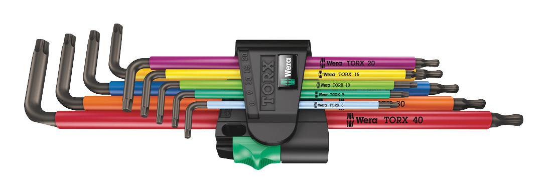 967/9 TX XL MULTICOLOUR 1 MULTICOLOUR L-KEY SET, LONG, 9PCS WERA