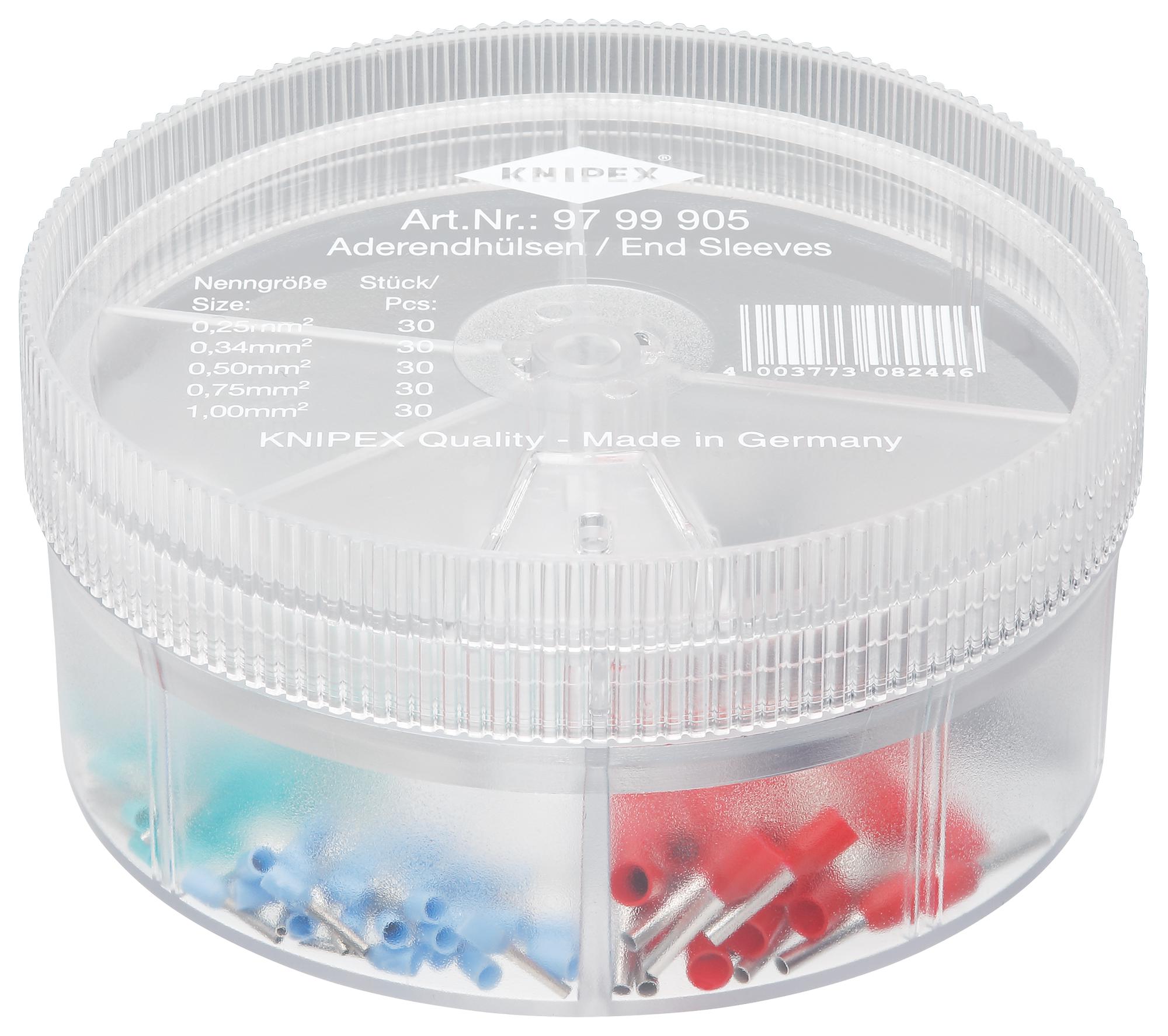 97 99 905 FERRULE TERMINAL KIT W/BOX, 150PC KNIPEX