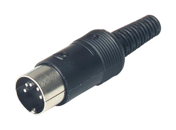 MAS 50 S SCHWARZ/BLACK DIN AUDIO/VIDEO CONN, PLUG, 5POS, PE HIRSCHMANN
