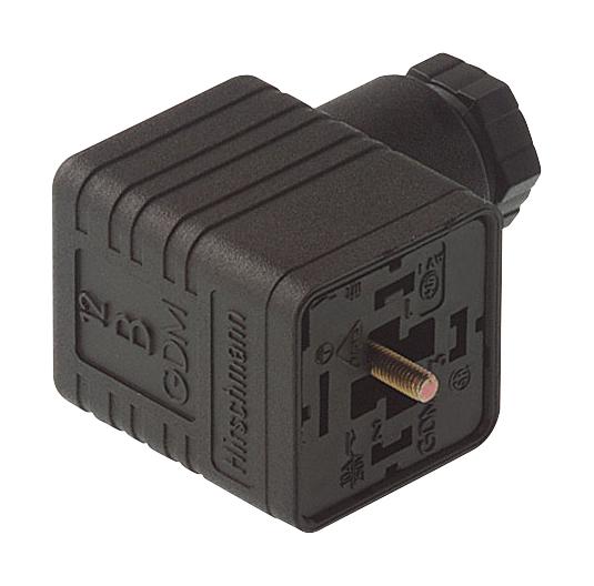 GDM 2016 POWER CONN, RCPT, 2+PE, SCREW, CABLE HIRSCHMANN