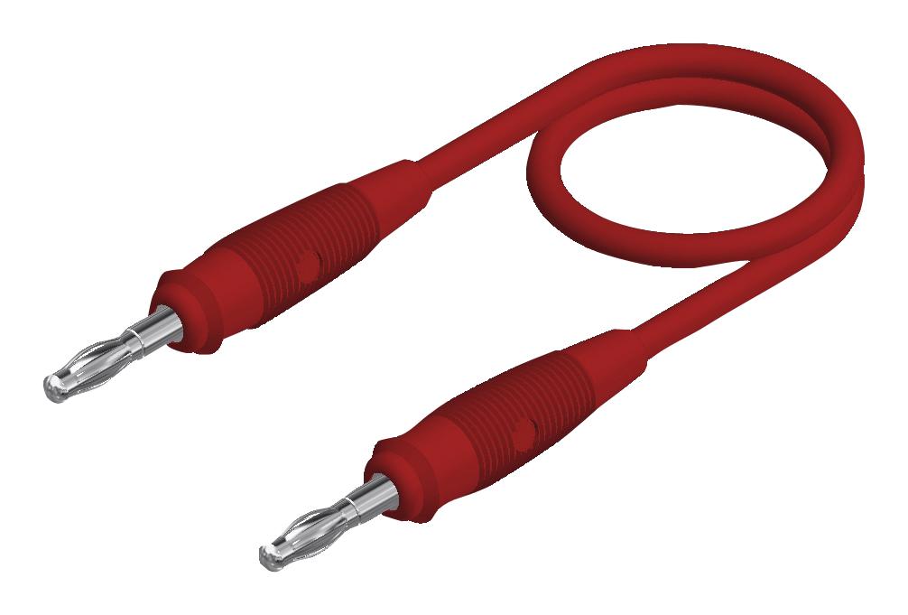 973388101 TEST LEAD, 4MM BANANA PLUG, RED, 1M HIRSCHMANN TEST AND MEASUREMENT