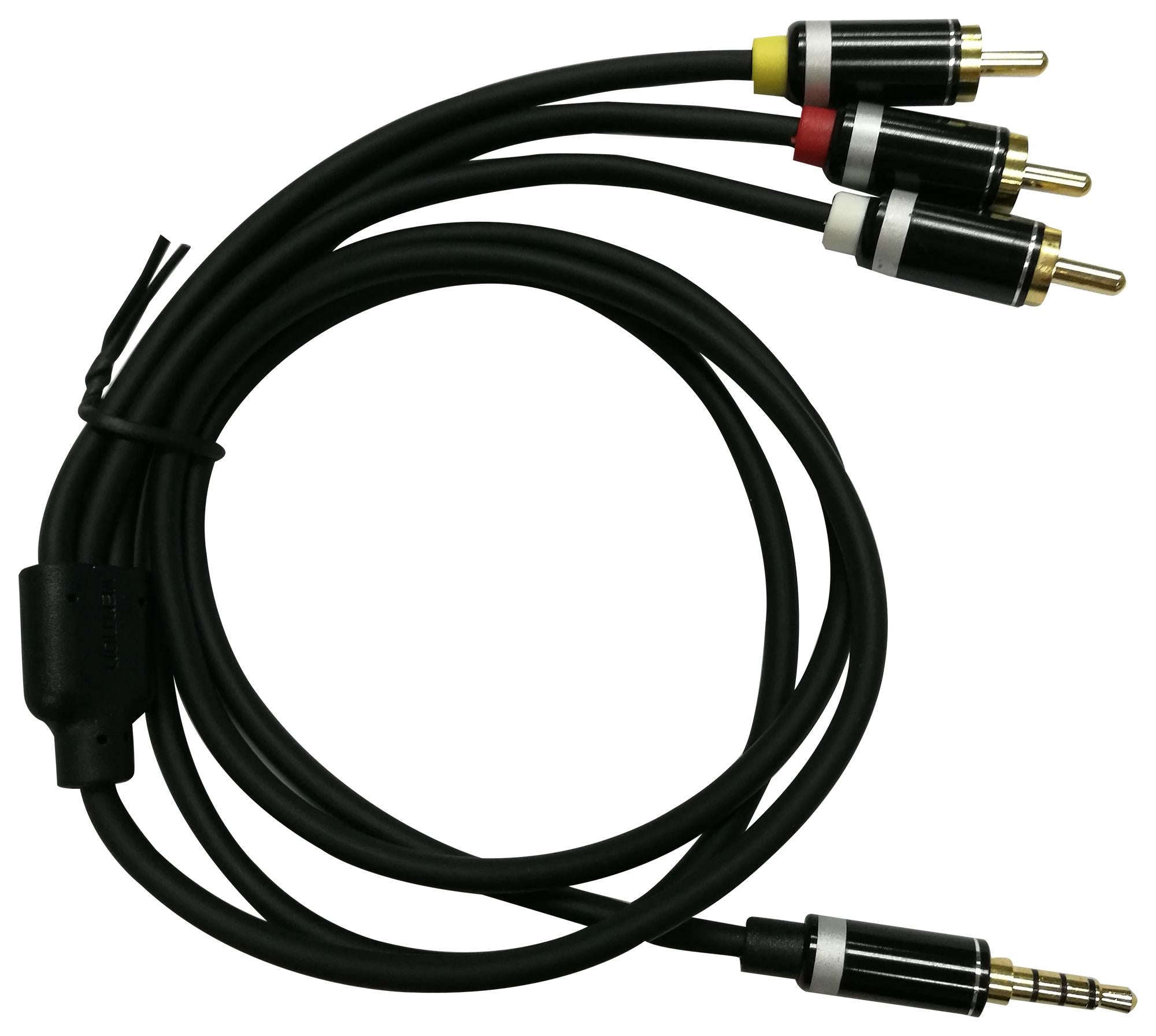 PS000236 CABLE, 3.5MM 4P PLUG-RCA PLUG X 3, 1M MULTICOMP PRO