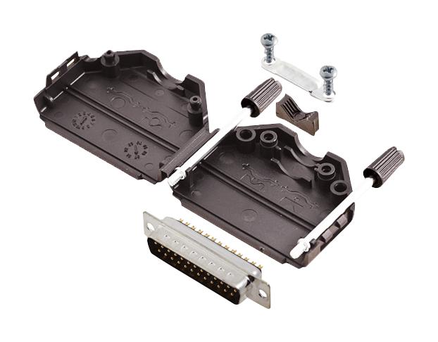 L17DPPK25-BK+L717SDB25P D SUB CONNECTOR, PLUG, 25POS, SOLDER AMPHENOL ICC