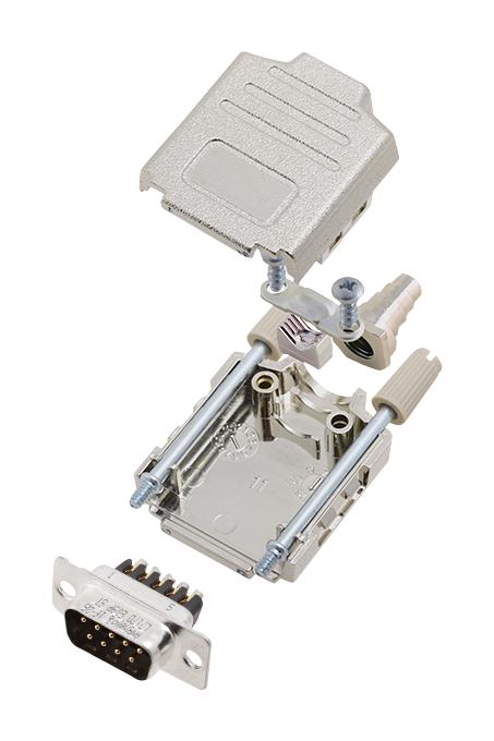 L17DPPK09-M+L717DE09PST D SUB CONNECTOR, PLUG, 9POS, SCREW AMPHENOL ICC
