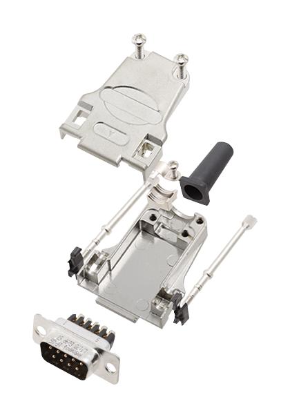 L17DTZF09-LJS-RG+L717DE09PST D SUB CONNECTOR, PLUG, 9POS, SCREW AMPHENOL ICC