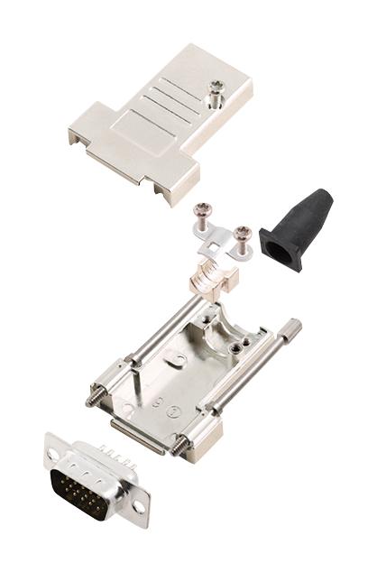 L17DTSL09-RG-LJS-T+L717HDE15P HD-D SUB CONNECTOR, PLUG, 15POS, SOLDER AMPHENOL ICC