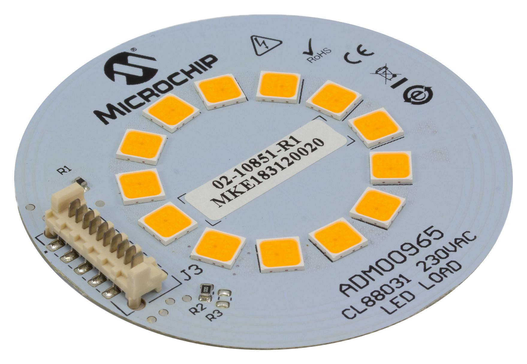 ADM00965 OFFLINE LED LOAD BOARD, 230V, LED DRIVER MICROCHIP