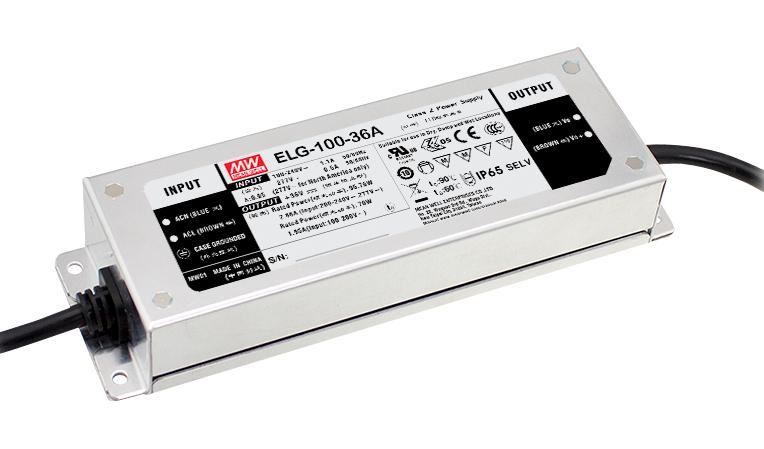 ELG-100-24A-3Y LED DRIVER PSU, AC-DC, 24V, 4A MEAN WELL