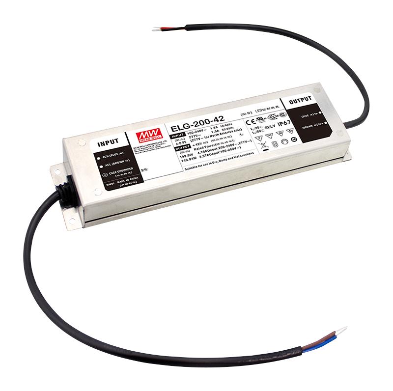 ELG-200-12A-3Y LED DRIVER PSU, AC-DC, 12V, 16A MEAN WELL