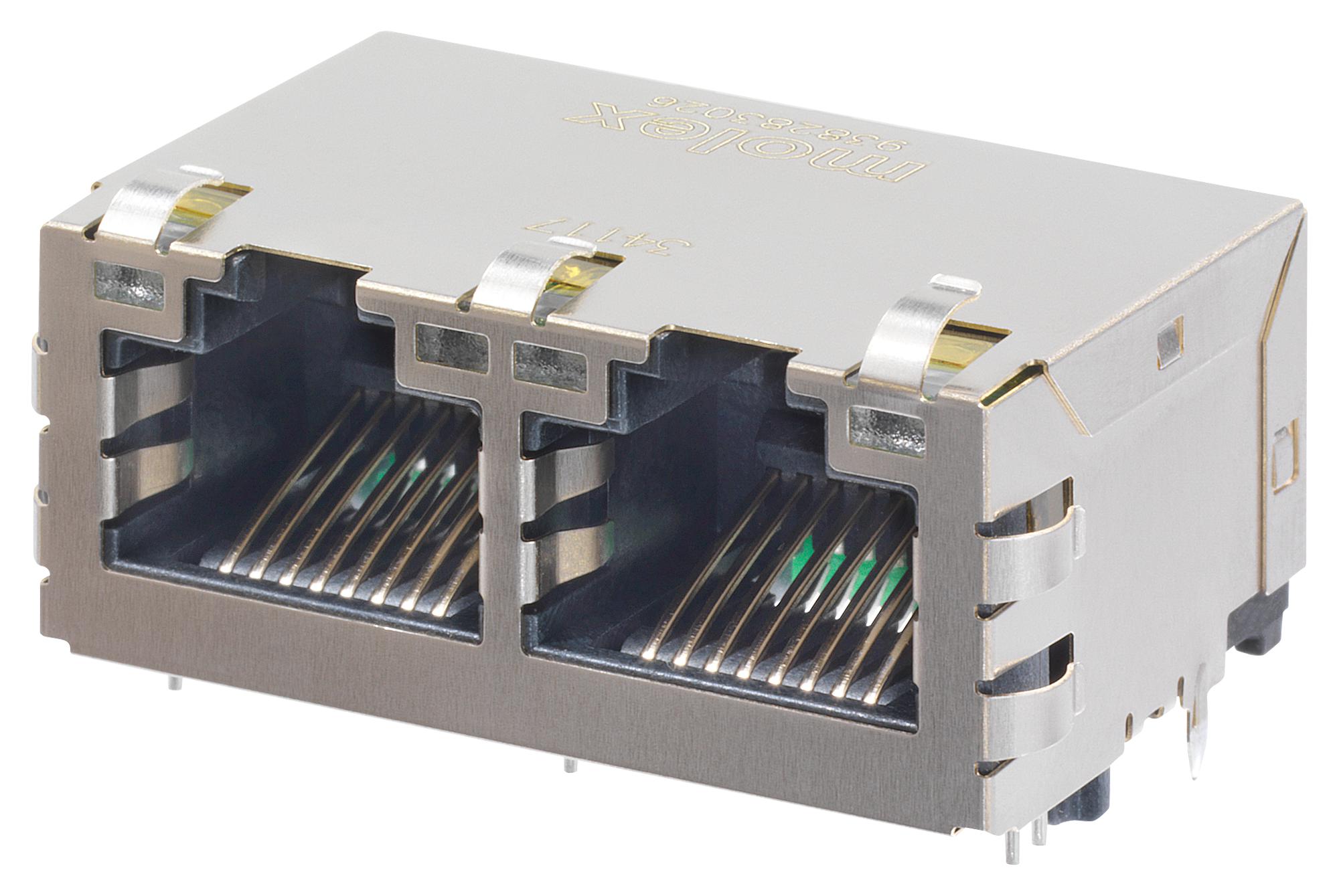 93826-3006 RJ45 CONNECTOR, JACK, 2PORT, 8P8C, TH MOLEX