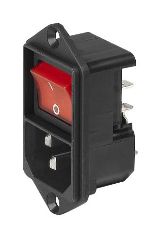 4302.2101 POWER ENTRY CONN, PLUG, 10A, PANEL SCHURTER