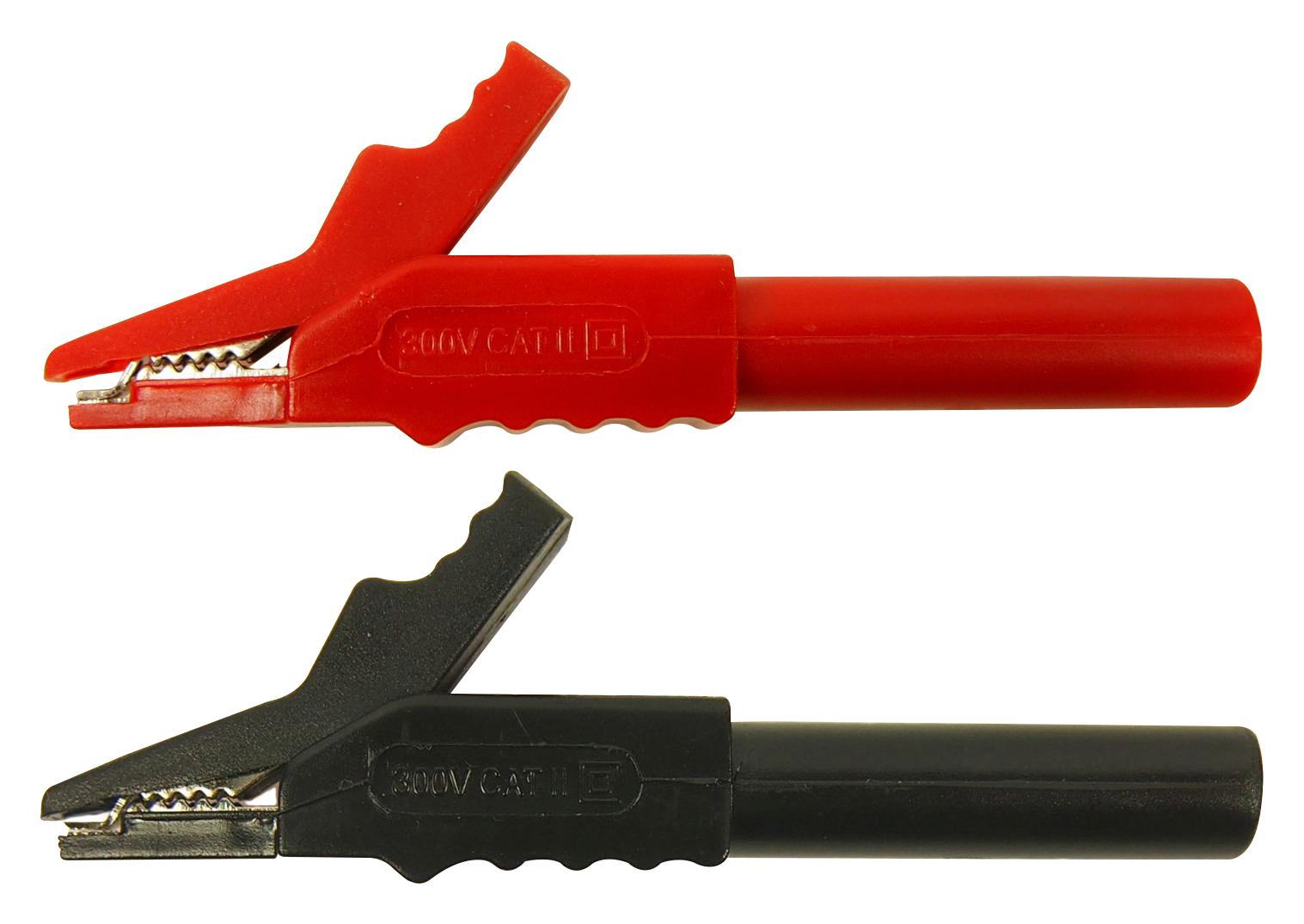 FCR7960RB MINI CROCODILE CLIP SET, BLACK/RED CLIFF ELECTRONIC COMPONENTS