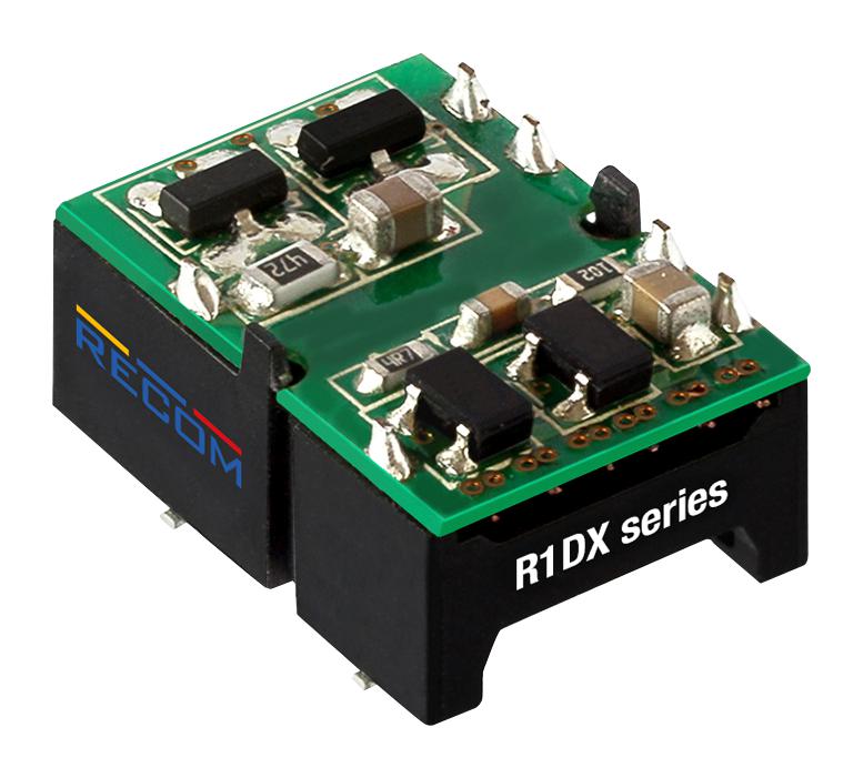 R1DX-0515-TRAY DC-DC CONVERTER, 2 O/P, 1W RECOM POWER