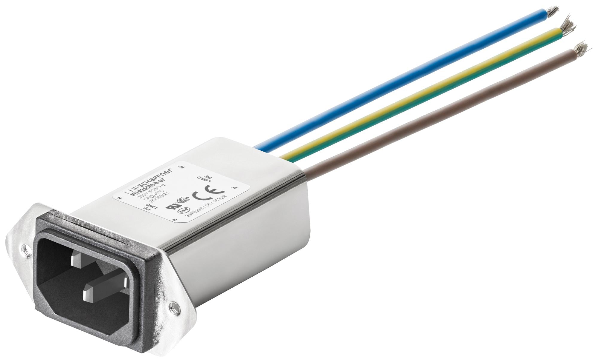 FN9255M-10-07 POWER LINE FILTER, 18UH, 10A, 250VAC SCHAFFNER