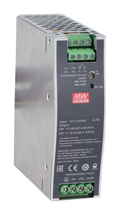 DDR-240B-24 DC-DC CONVERTER, 24V, 10A MEAN WELL