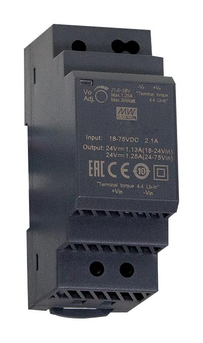 DDR-30G-24 DC-DC CONVERTER, 24V, 1.25A MEAN WELL