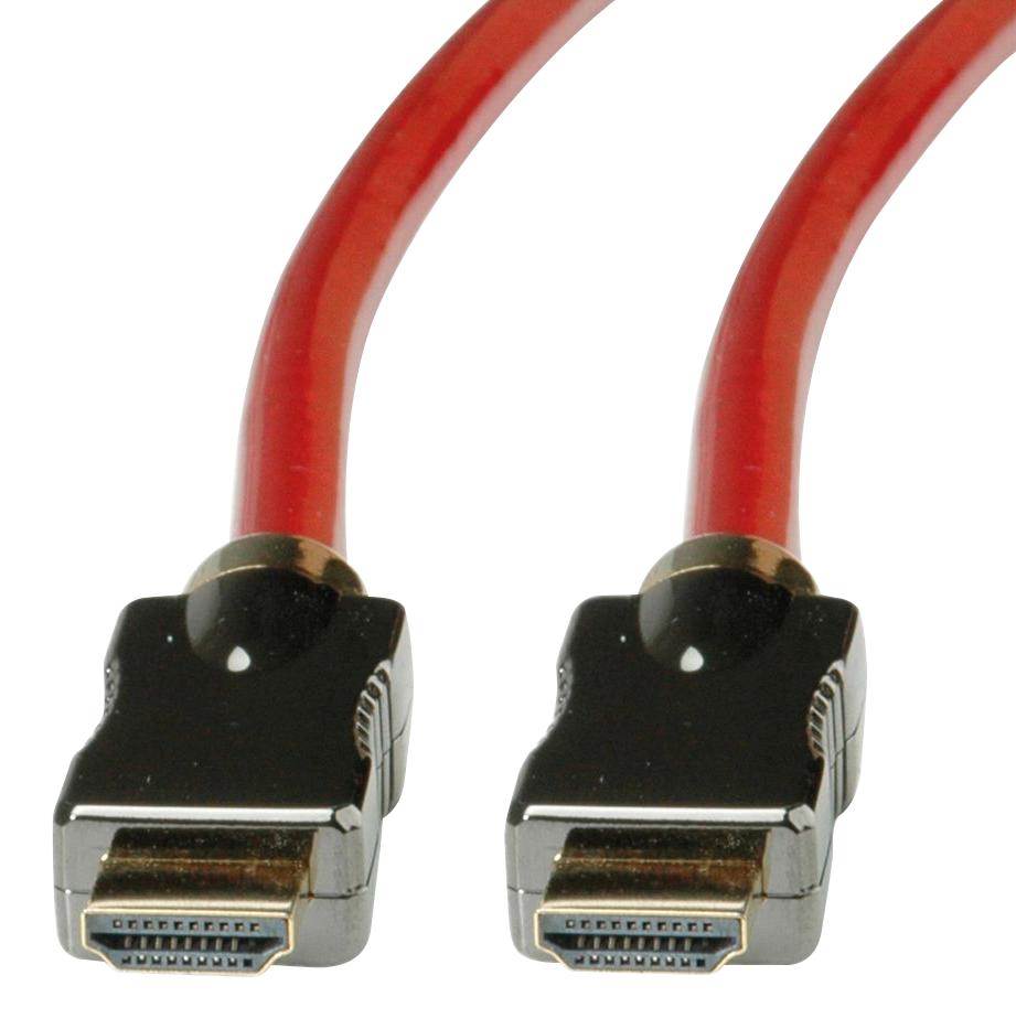 11.04.5903 CABLE, HDMI A PLUG-PLUG, 3M, RED ROLINE