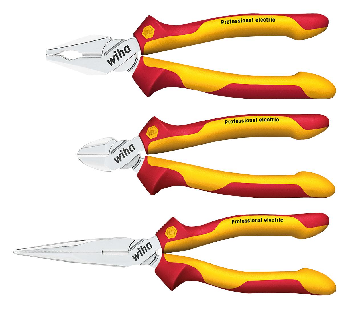 26852 PLIER SET, ELECTRICIAN, 3PC WIHA