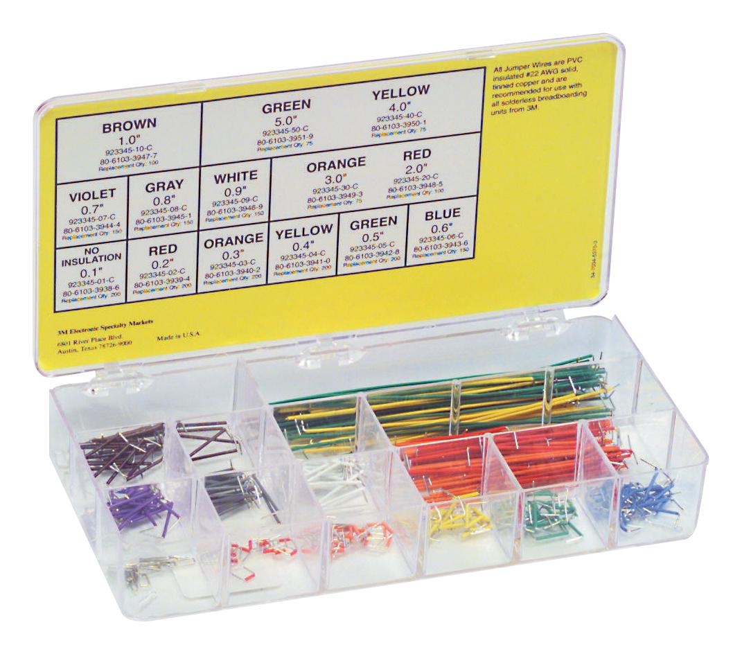 923351-I JUMPER WIRE KIT, 22AWG, 350PC 3M