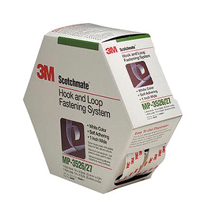 MP-3526/27 BLACK RECLOSABLE FASTENER, PP, 1" X 4.9YD, BLK 3M