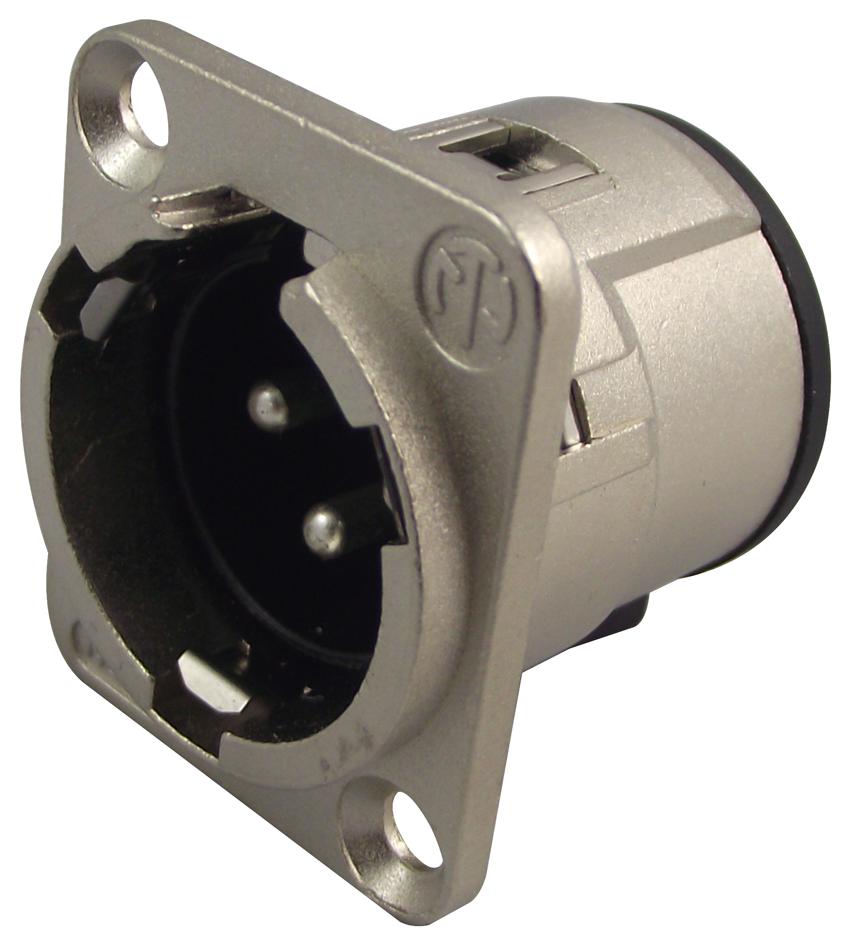 NC3MDV PLUG, XLR, PANEL, PCB, 3POLE NEUTRIK