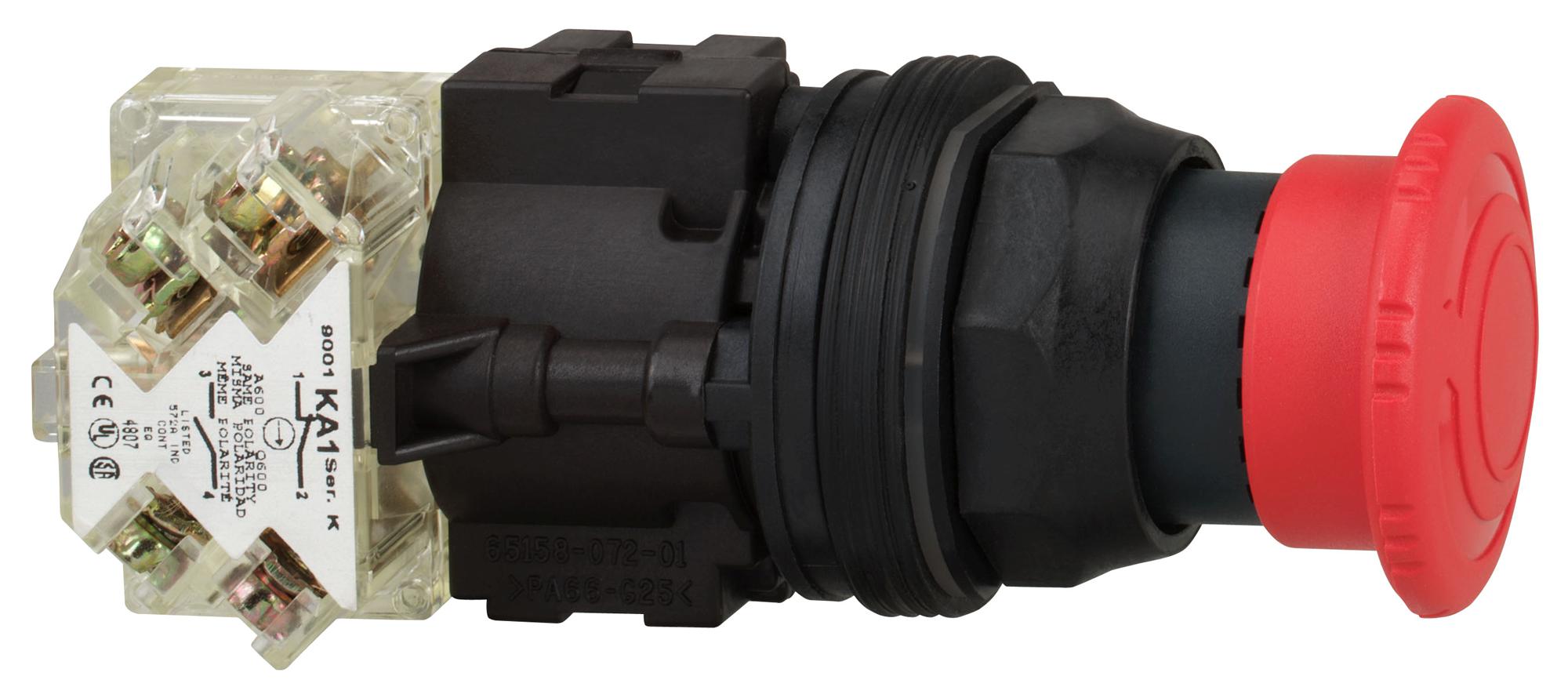 9001KR16H2 E-STOP SWITCH, DPDT, 3A, 240V, SCREW SCHNEIDER ELECTRIC