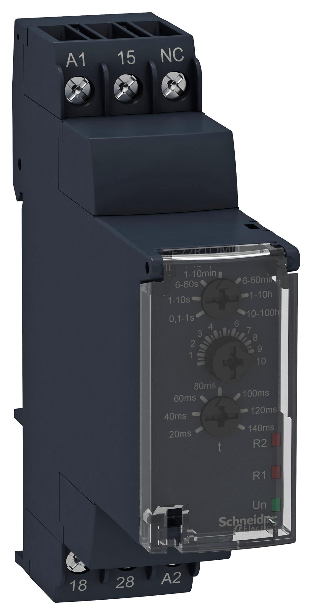 RE22R1QMU TIME DELAY RELAY, SPDT, 100H, 250V, 8A SCHNEIDER ELECTRIC