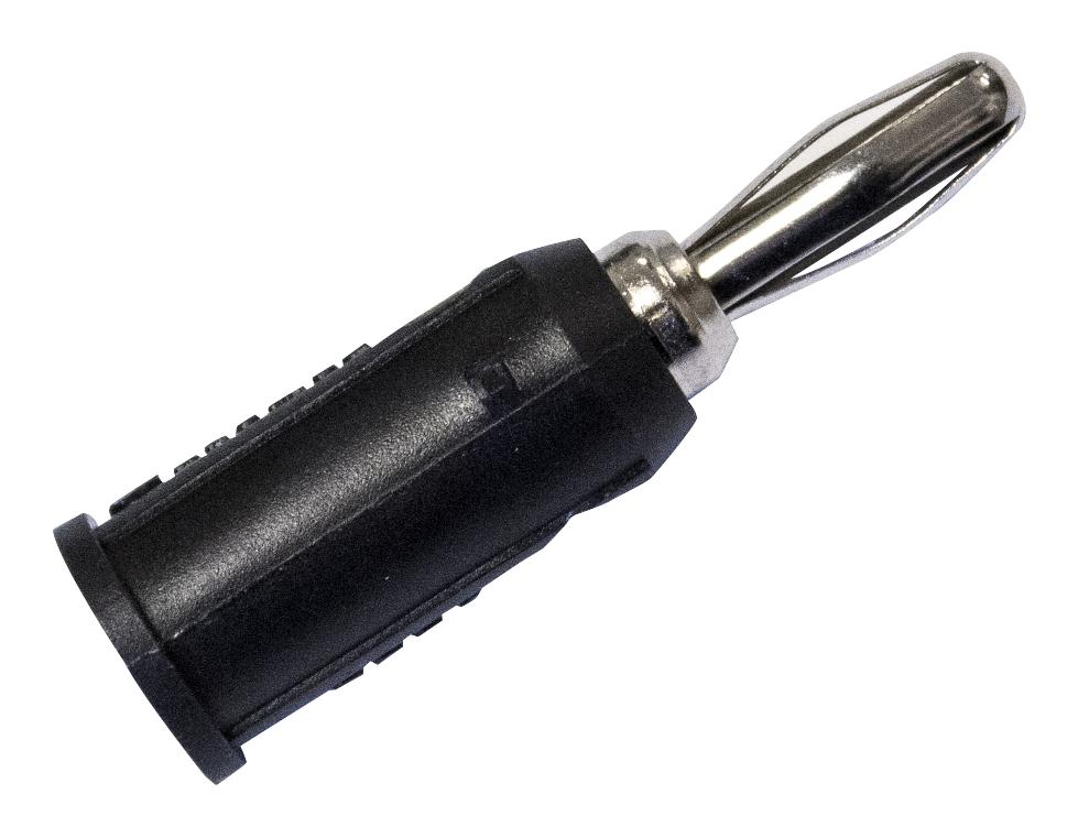 BU-P1809-0. ADAPTER, PIN JACK TO BANANA PLUG, BLACK MUELLER ELECTRIC