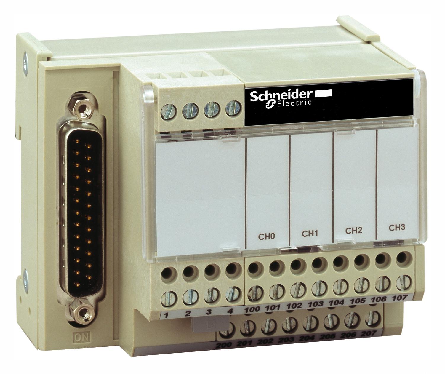 ABE7CPA21 CONNECTION SUB BASE, 4 O/P CHANNEL SCHNEIDER ELECTRIC