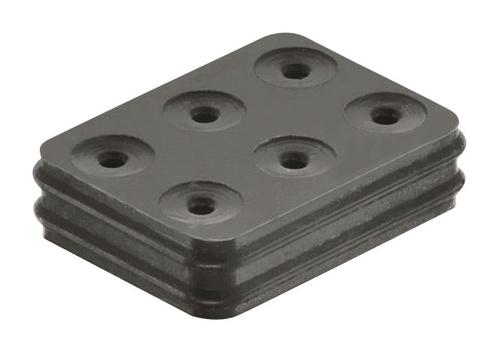 09100069900 SINGLE WIRE SEAL, SIZE 1A, 6POS HARTING