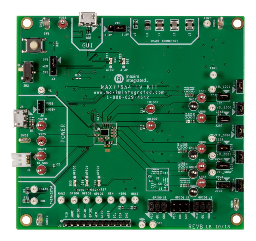 MAX77654EVKIT# EVAL BRD, MULTIFUNCTION POWER MANAGEMENT MAXIM INTEGRATED / ANALOG DEVICES